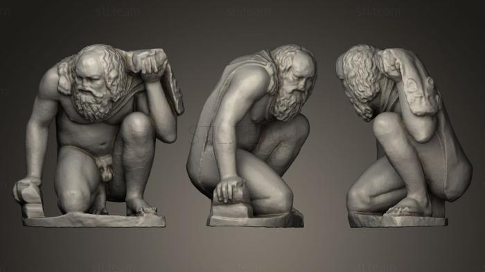 3D model Crouching Silenus (STL)